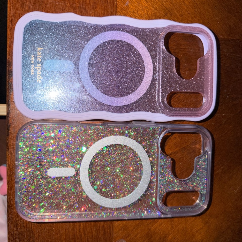kate spade Sparkling Pink Glitter MagSafe Phone Case